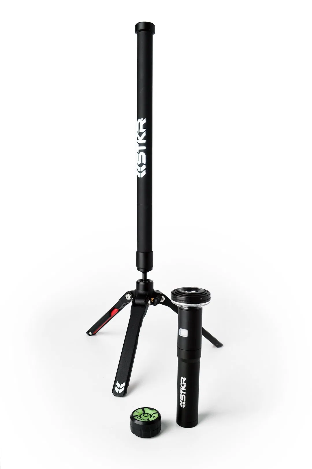 12679 – STKR CONCEPT Camp Site Light, Telescoping Tripod Base With Ground Spikes Extends From 16 Inches to 8 Feet Hig...